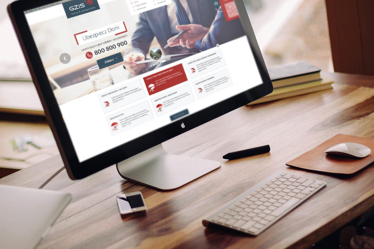 Prezentacja wykonanej witryny www Wykonana witryna www dla firmy GZIS z Warszawy